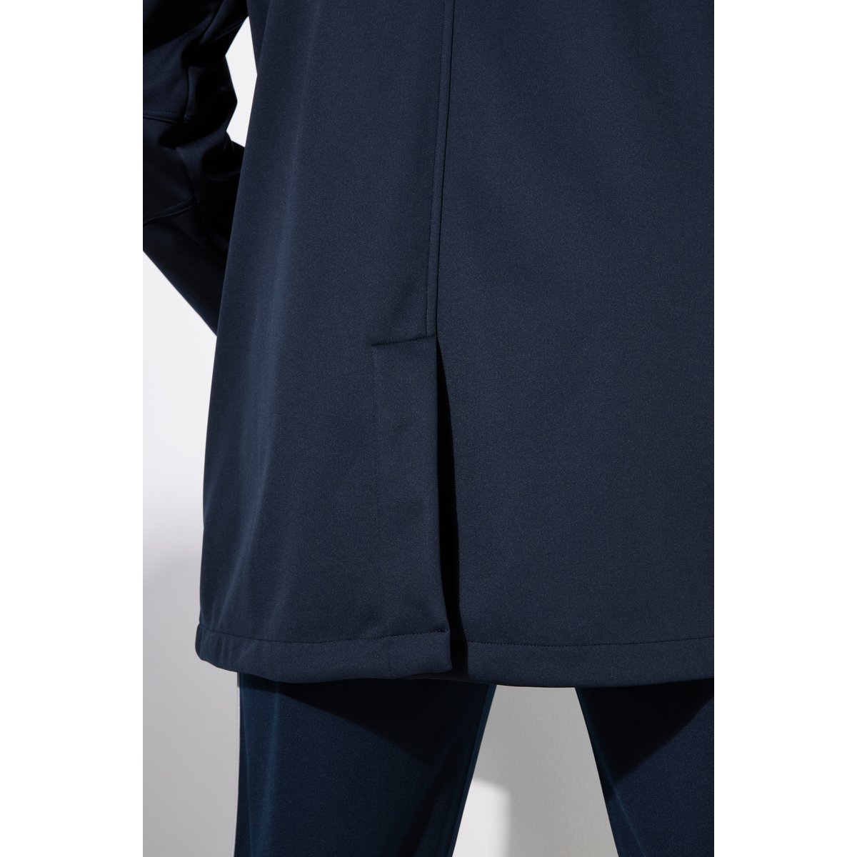 Veste longue softshell, tissu déperlant marine, ULLA POPKEN