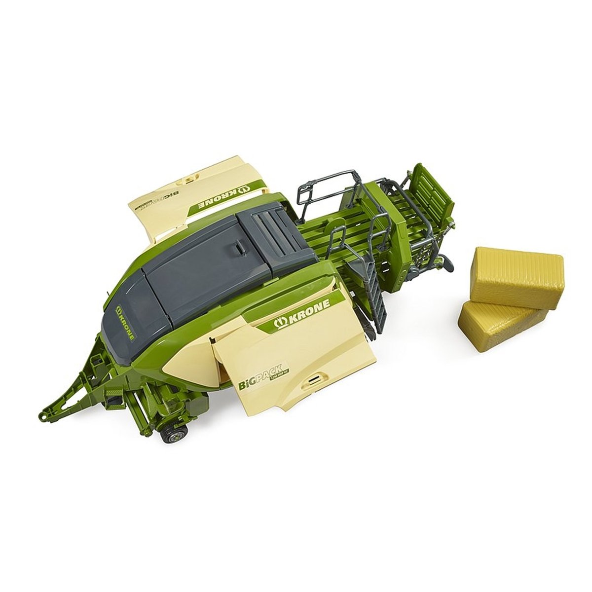 Presse Krone BiG Pack 1290 HDP VC avec 2 bottes de paille rectangulaire v002239, BRUDER
