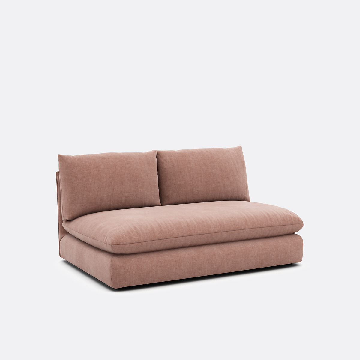 Élément banquette 2 places pour canapé modulable, en tissu structuré, MALO praline, LA REDOUTE INTERIEURS