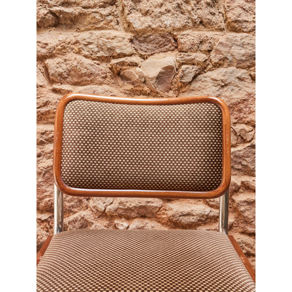 Lot de 4 chaises vintage Alma N°1654 - Bon état marron, DEBONGOUT