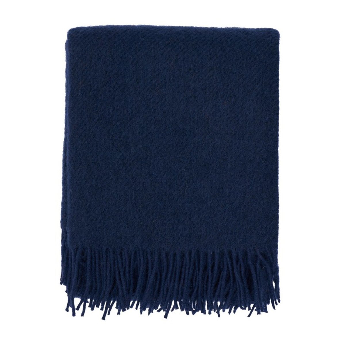Plaid laine agneau GOTLAND bleu marine, KLIPPAN