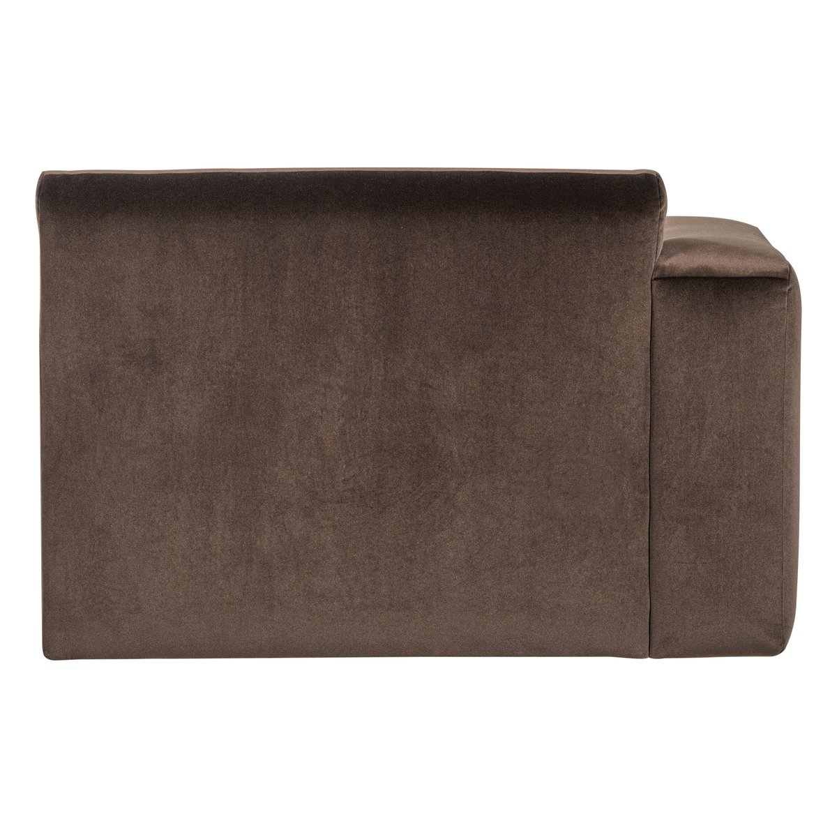 Élément méridienne gauche en velours MOJO BASE marron, WOOOD