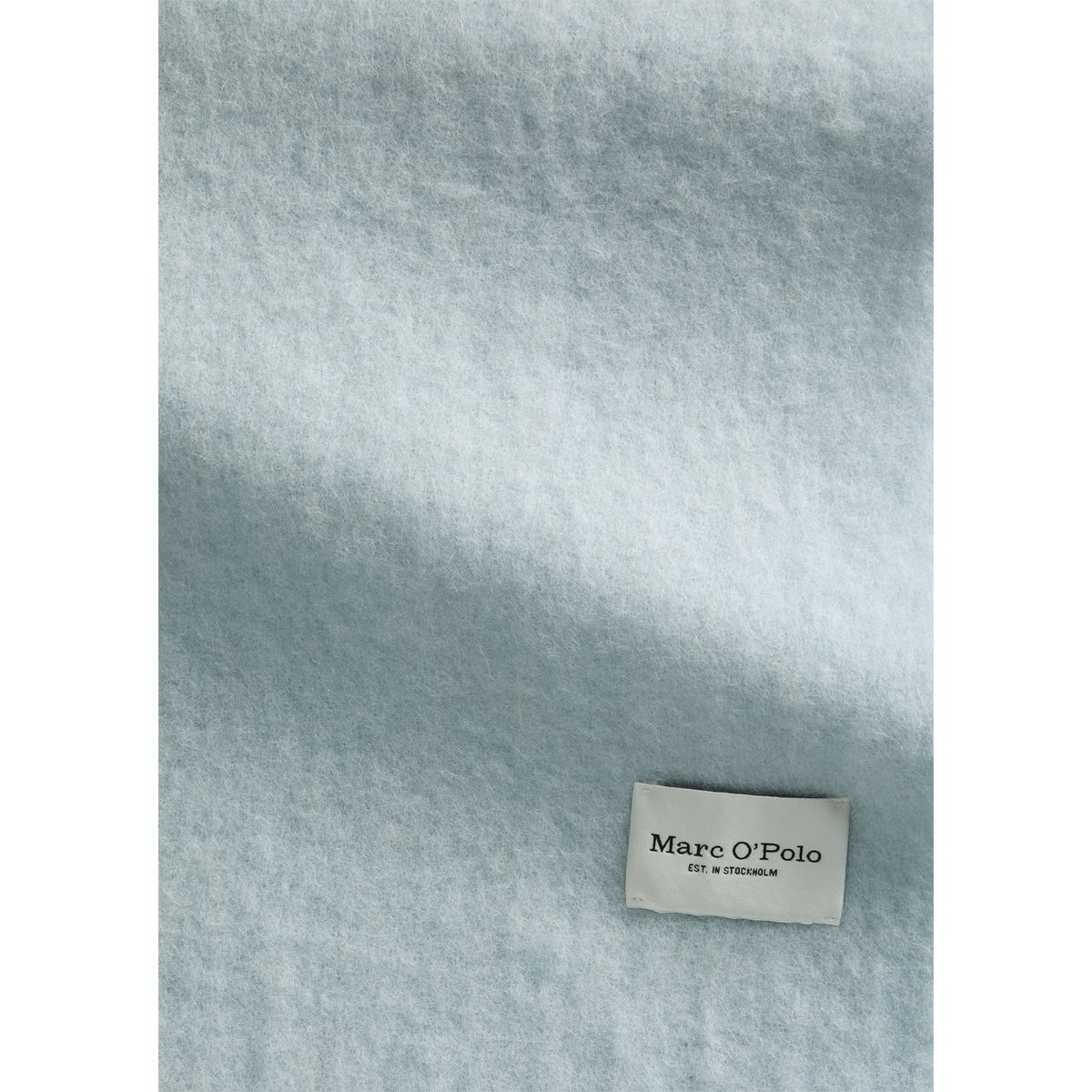 écharpe en un mélange moelleux de laine vierge et de laine d'alpaga bleu clair, MARC O'POLO
