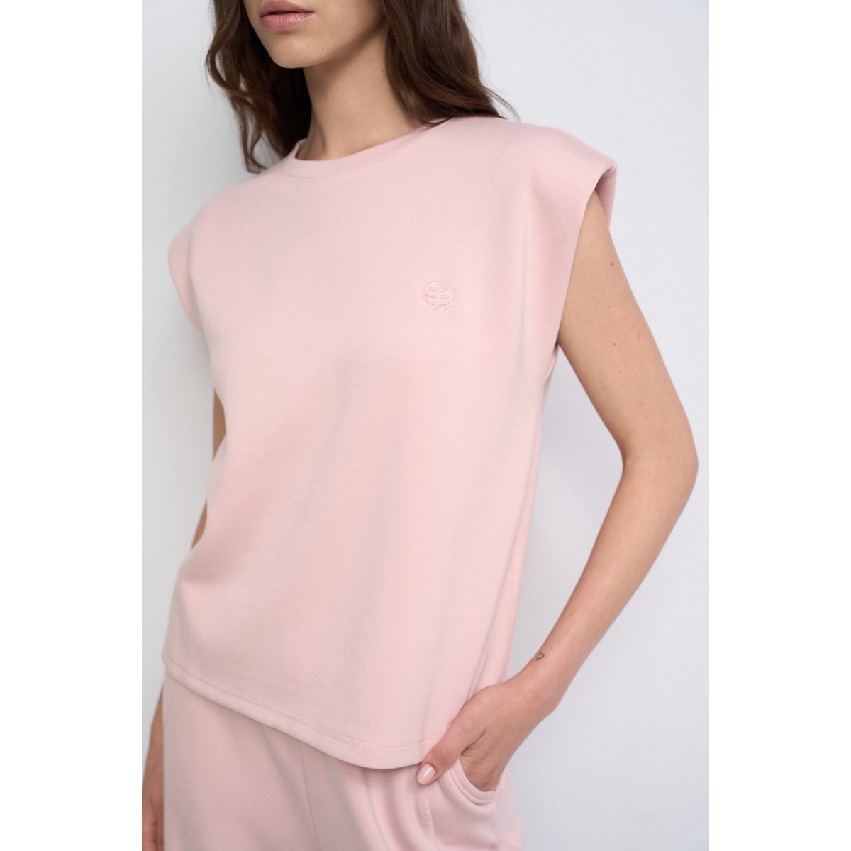 T-SHIRT À ÉPAULETTES rose, SALSA JEANS