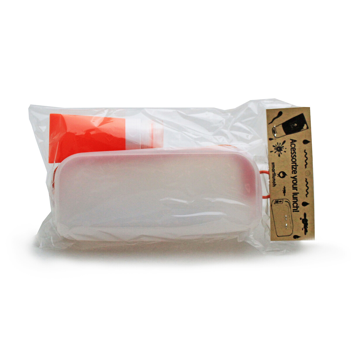 Bolsa e bisnaga de silicone, Smartlunch laranja, SMARTLUNCH