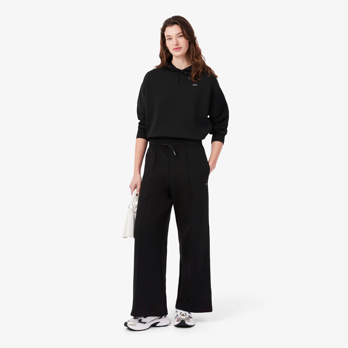 Pantalon de survêtement jersey wide fit noir-031, LACOSTE