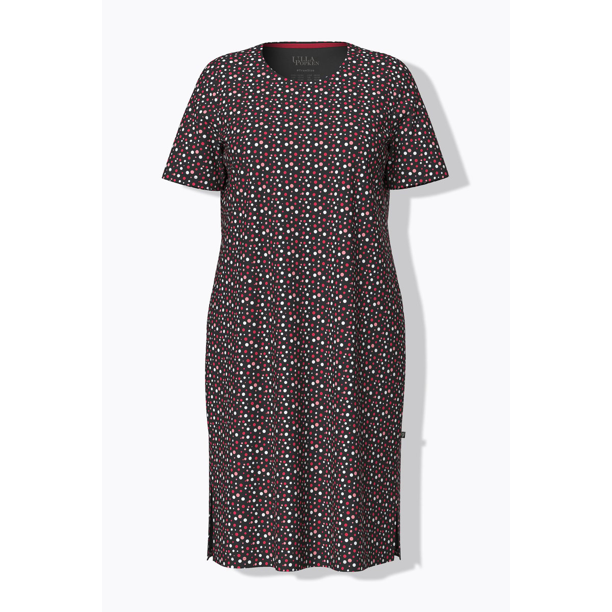Chemise de nuit motif à pois noir, ULLA POPKEN