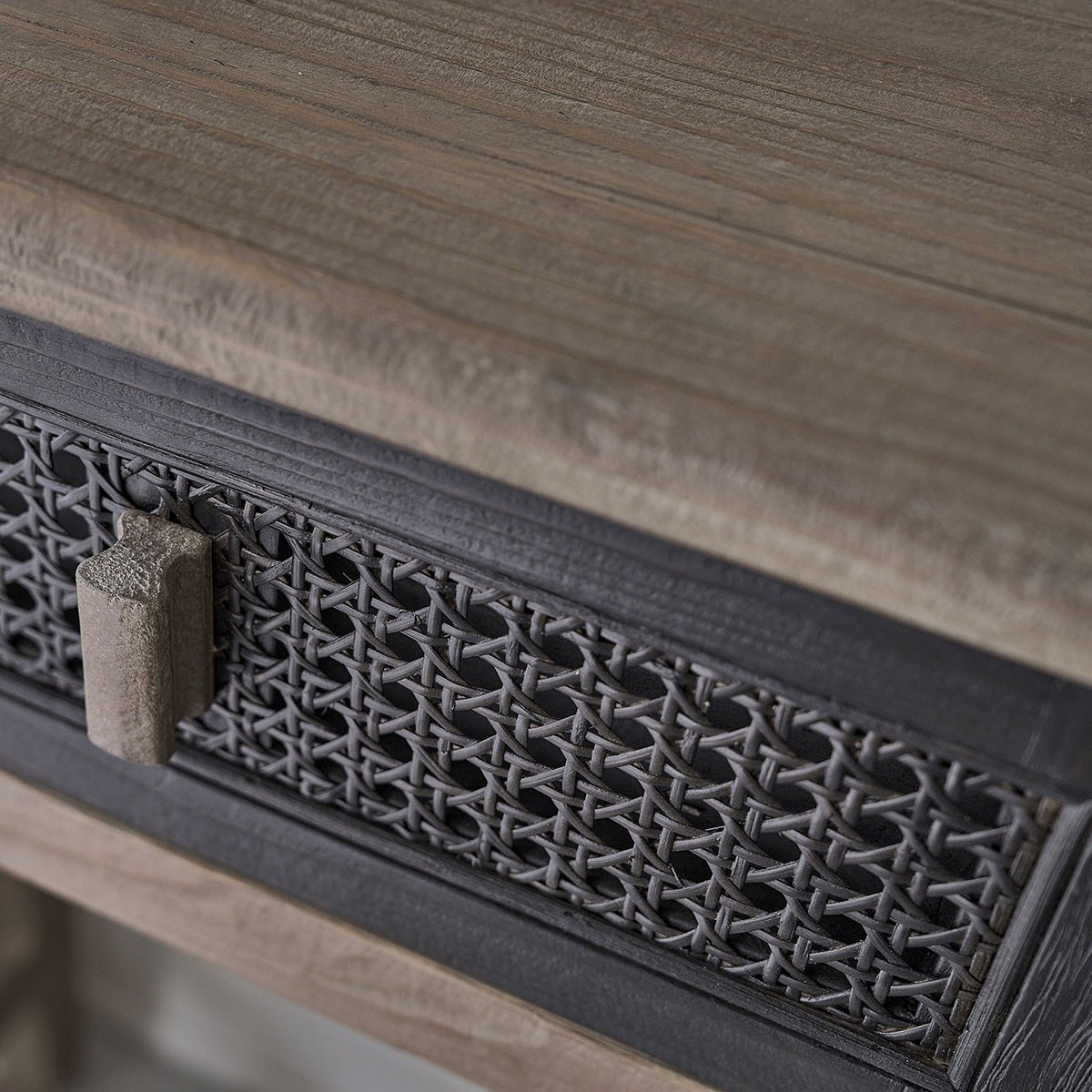 Console en bois recyclé massif 110 cm JUNKO gris, BERAH GETAH