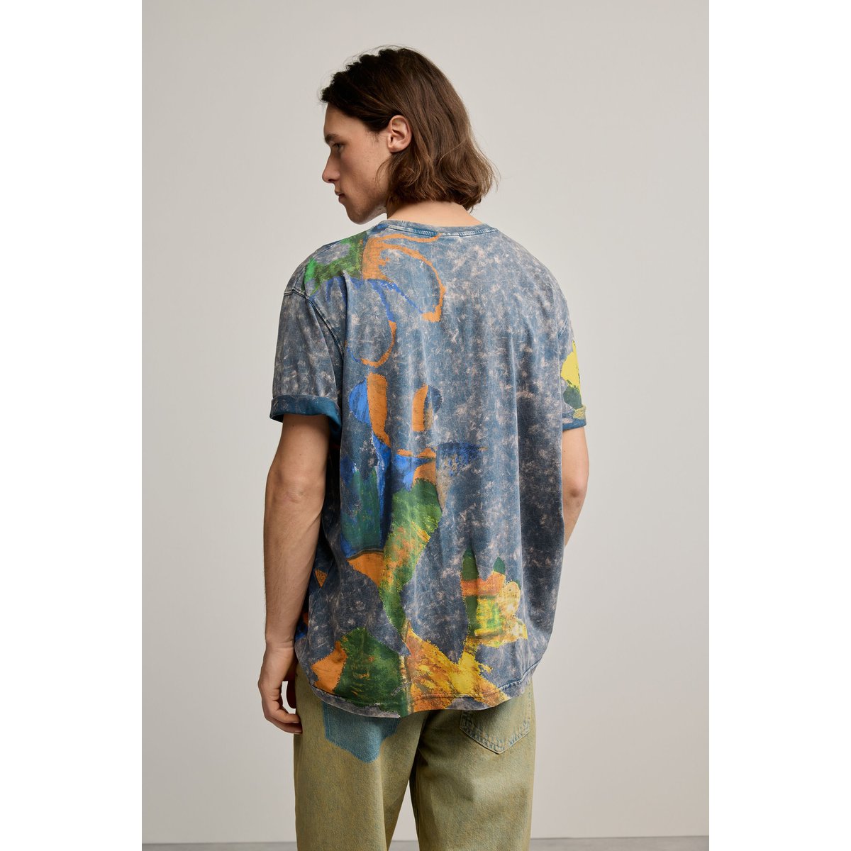 T-shirt imprimée arty bleu, DESIGUAL