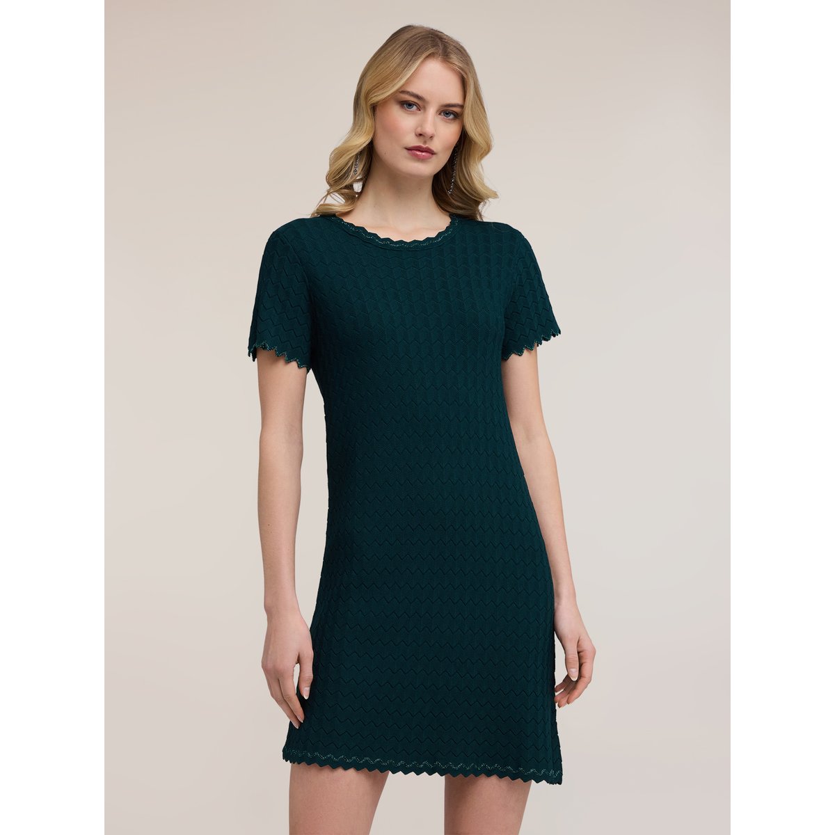 Robe avec finition dentelle vert, MOTIVI