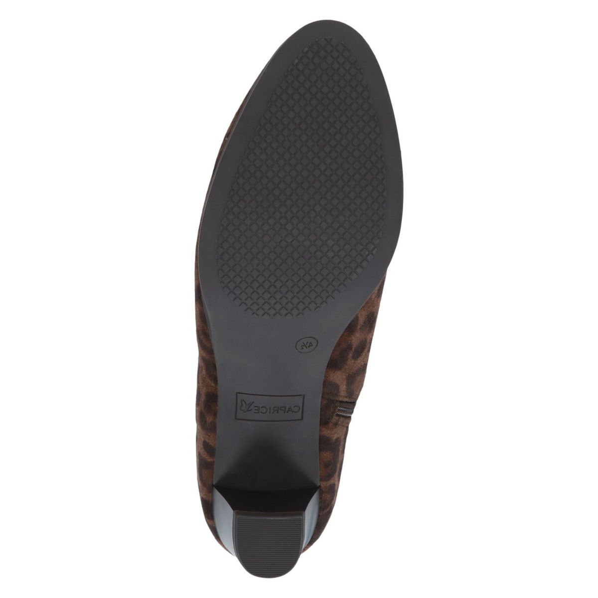 Bottine talon bloc beige nude nubuck, CAPRICE
