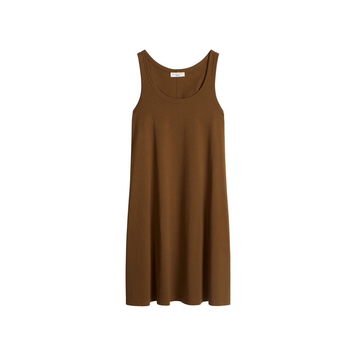 Robe en jersey sans manches DfC A-Shape en coton organique marron, MARC O’POLO DENIM