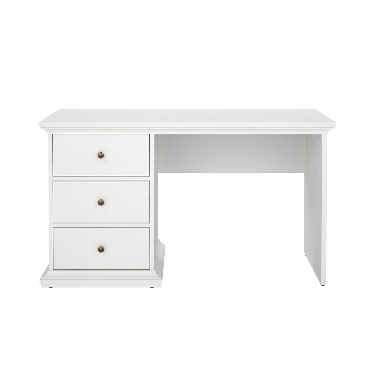 Bureau 3 tiroirs blanc - SOFIA blanc, CALICOSY