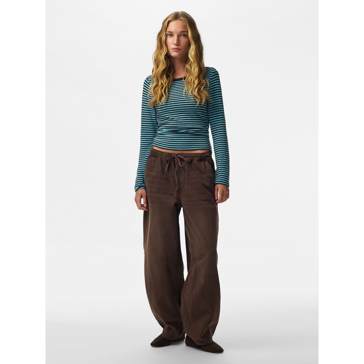 Jeans Barrel marron - hot fudge1, PIECES