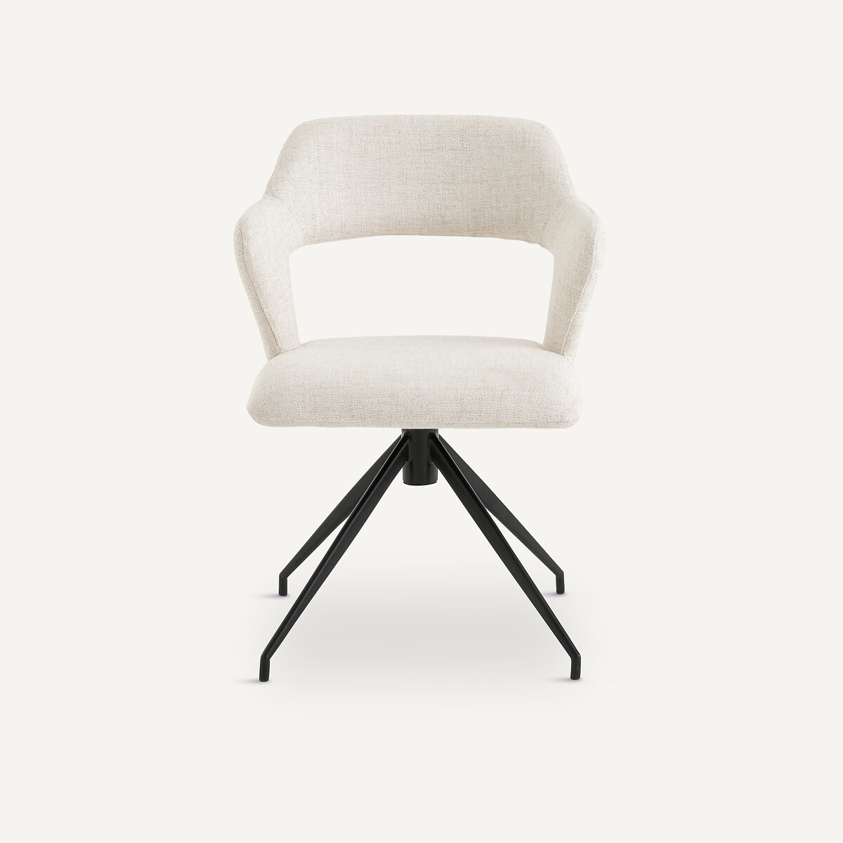Fauteuil de table pivotant, toile nattée, Asyar ficelle, AM.PM