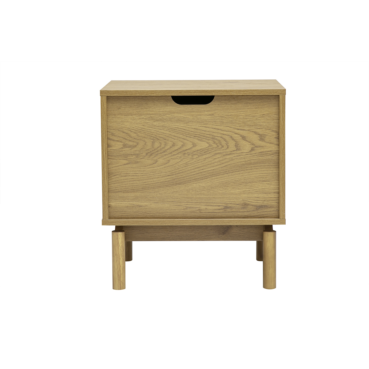Table de chevet finition bois chêne 2 tiroirs YSEULT chêne clair, MILIBOO