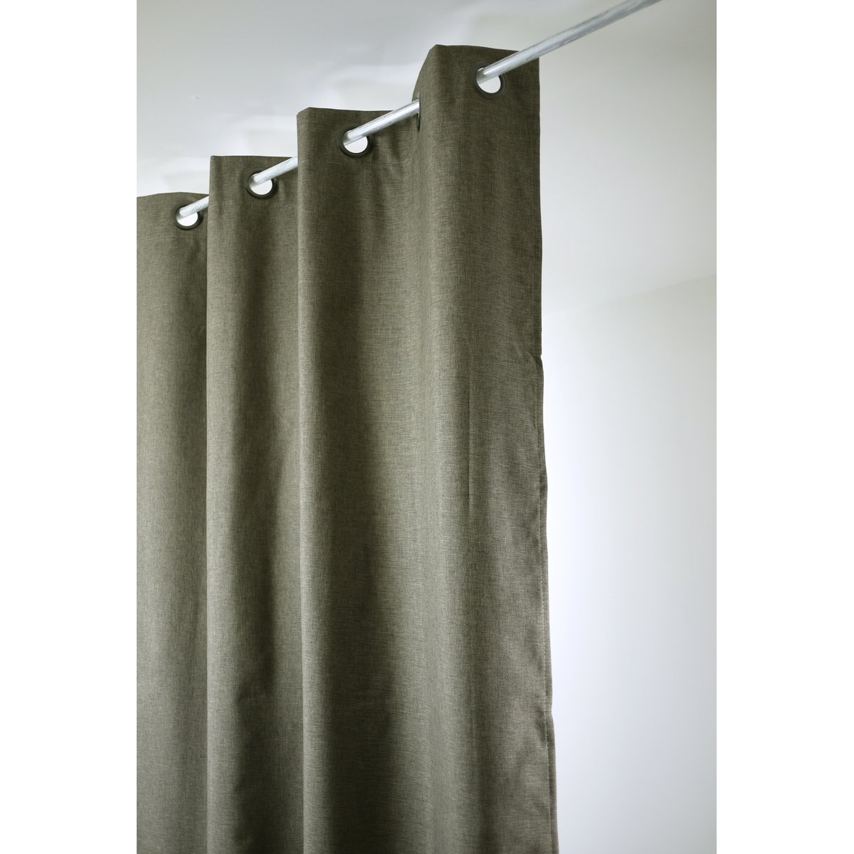Rideau uni Oxford 100 % occultant gris foncé, LINDER