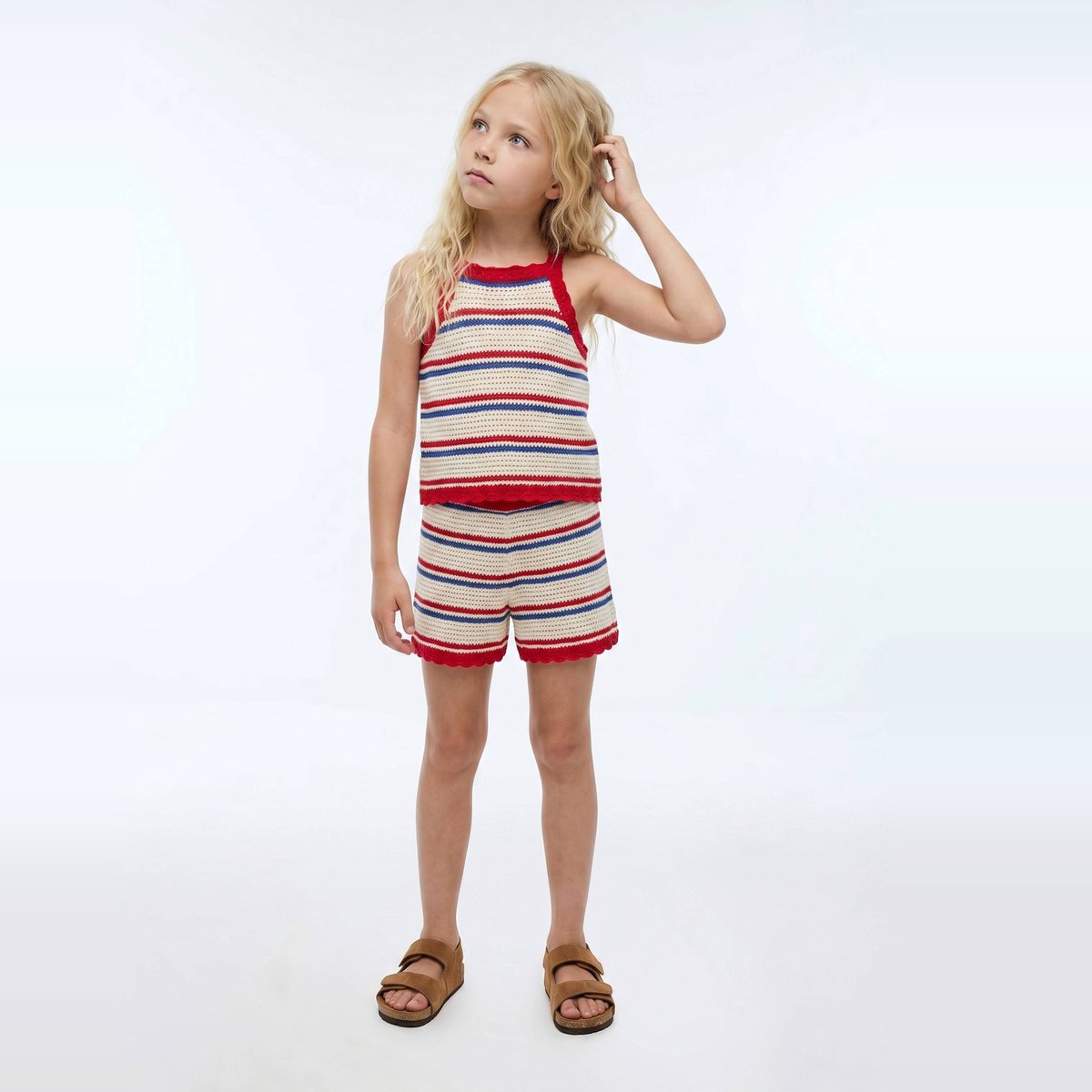 SHORT STRIPES butter cream, MONOPRIX