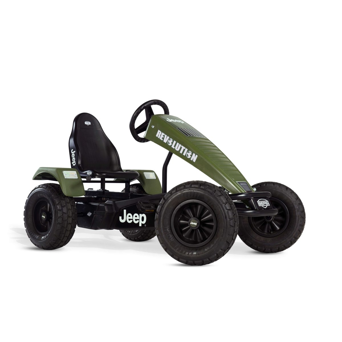Kart à Pédales pour Enfants, 5+ Ans, Jeep Revolution XL BFR green, BERG TOYS