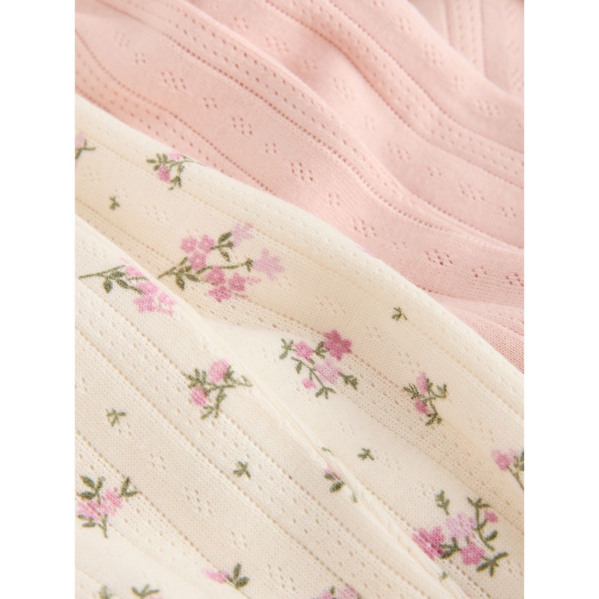 Pyjama style jogging en pointelle, lot de 2 rose, NEXT