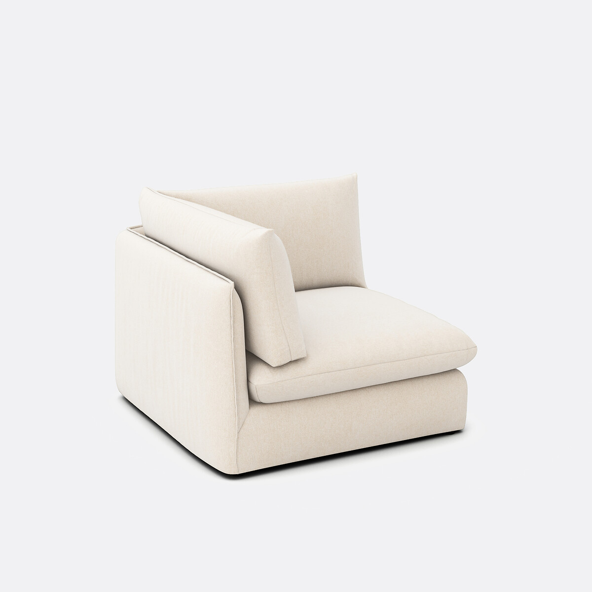 Élément d'angle pour canapé modulable, en polyester chiné, MALO ecru, LA REDOUTE INTERIEURS