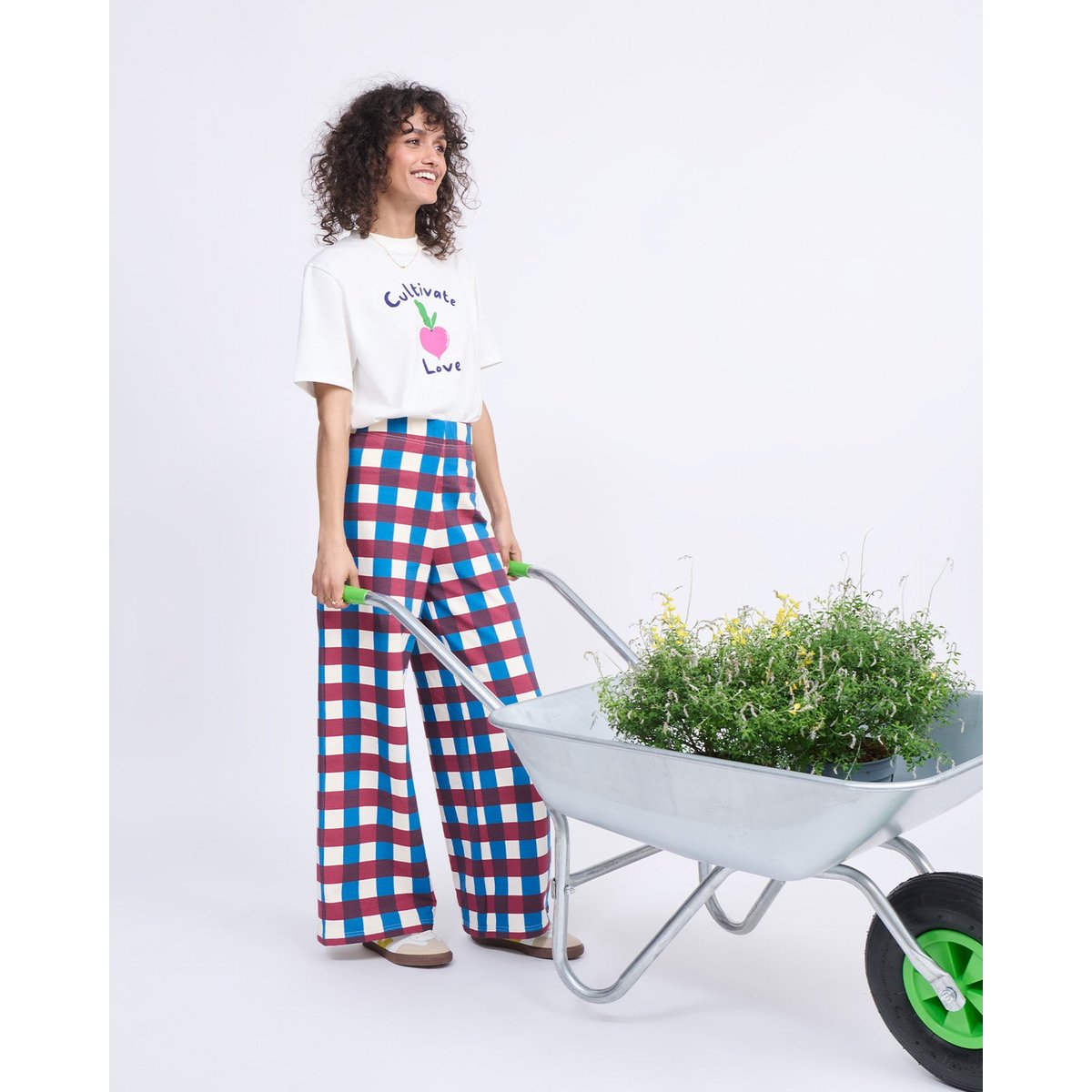 T-shirt Cultivate love en coton bio blanc, EMOI EMOI