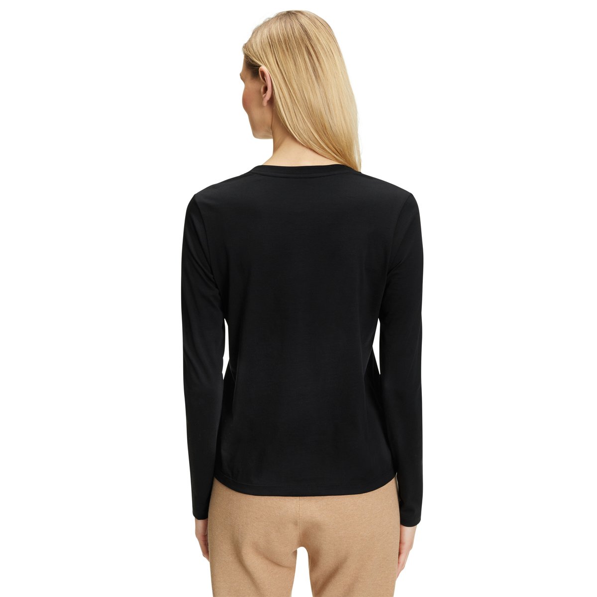 T-shirt manches longues Essential Cotton noir, FALKE