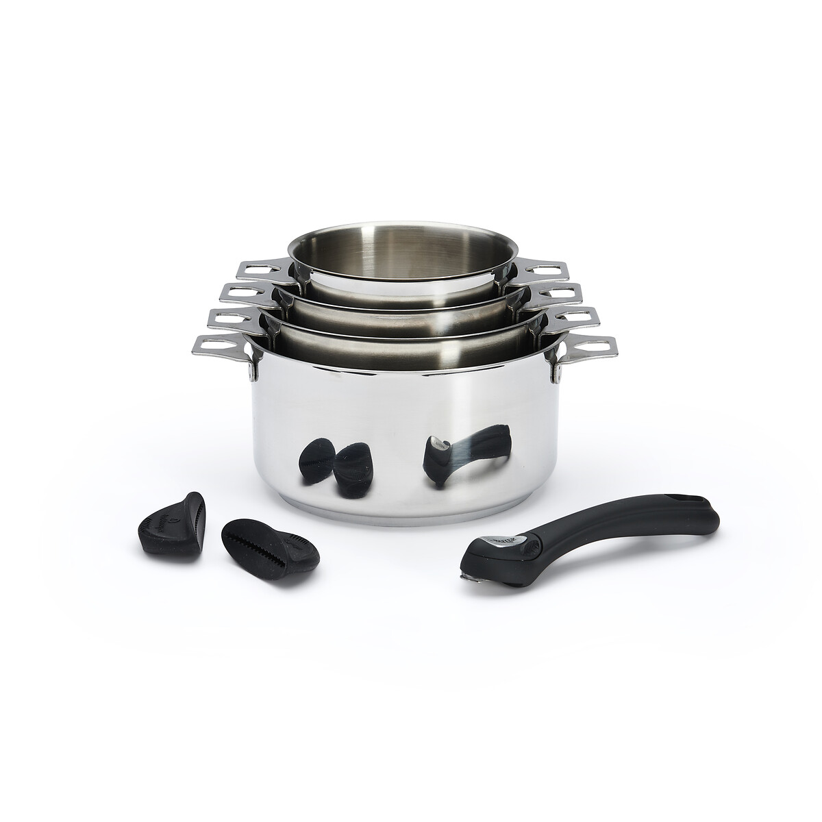 4 casseroles TWISTY inox, DE BUYER