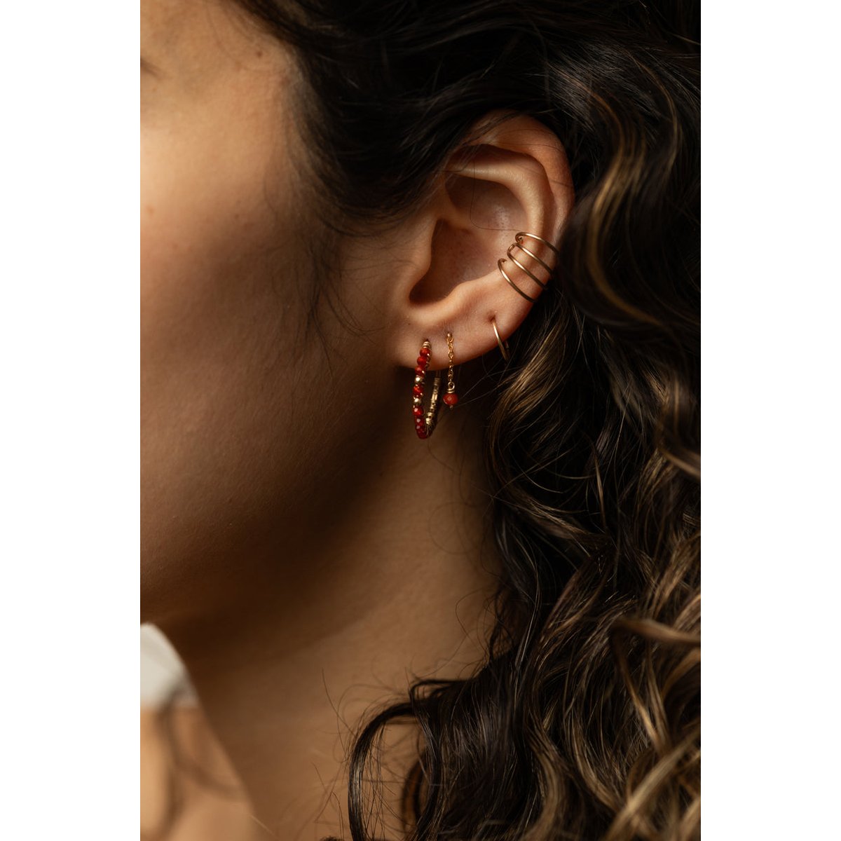 Faux piercing Coquillage argent / tanzanite, YAY PARIS