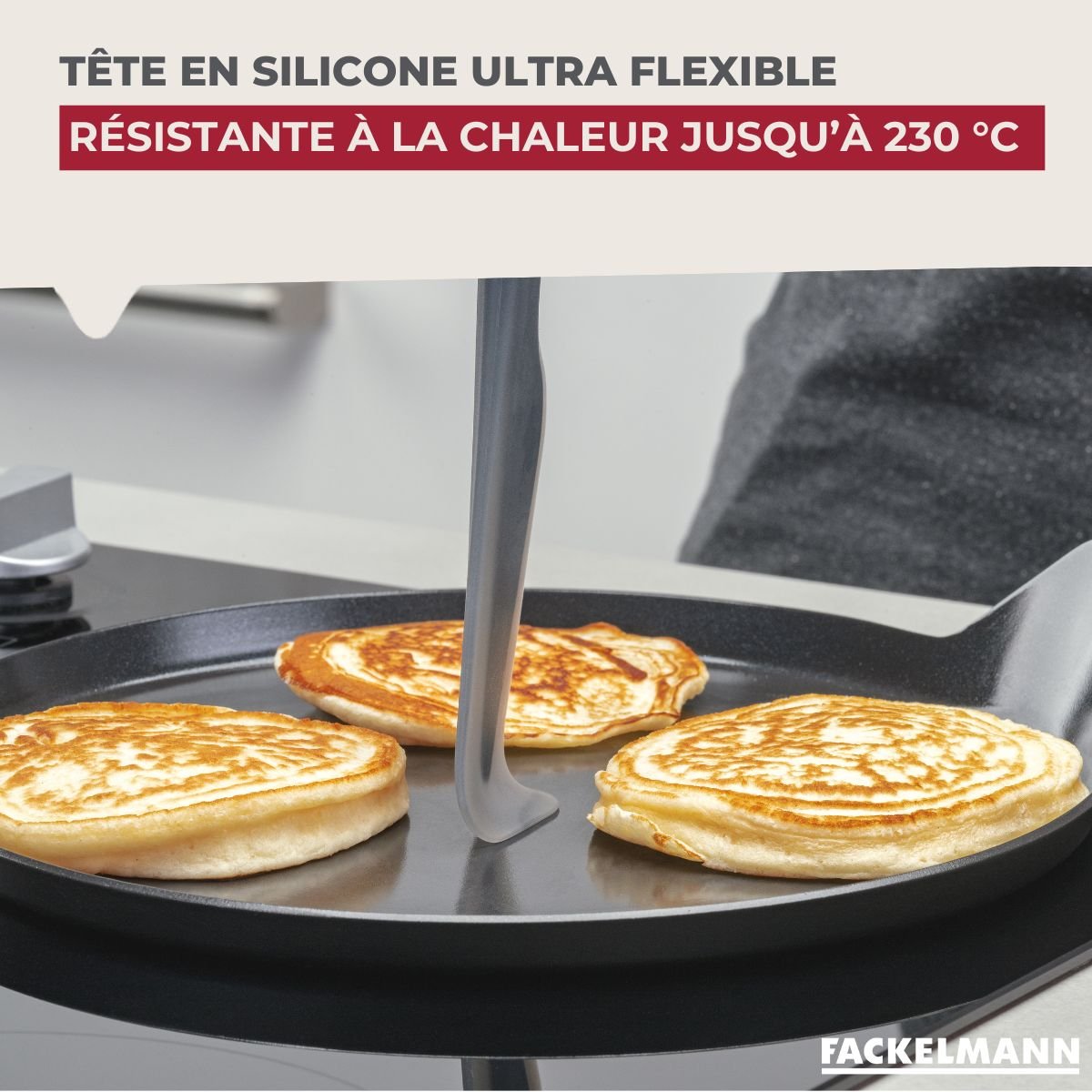 Spatule de cuisine Flexi-Turner noir, FACKELMANN
