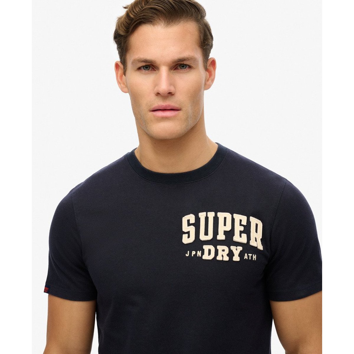 T-shirt Vintage Athletic bleu marine éclipse, SUPERDRY