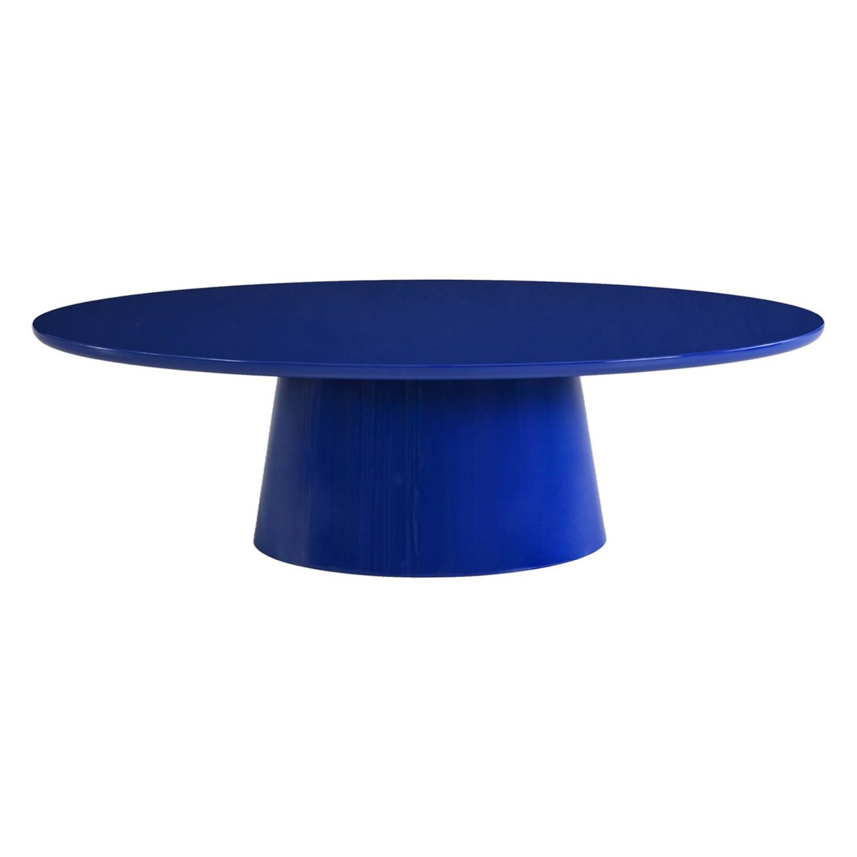 Table basse ovale finition glossy NELL crème, SWEEEK