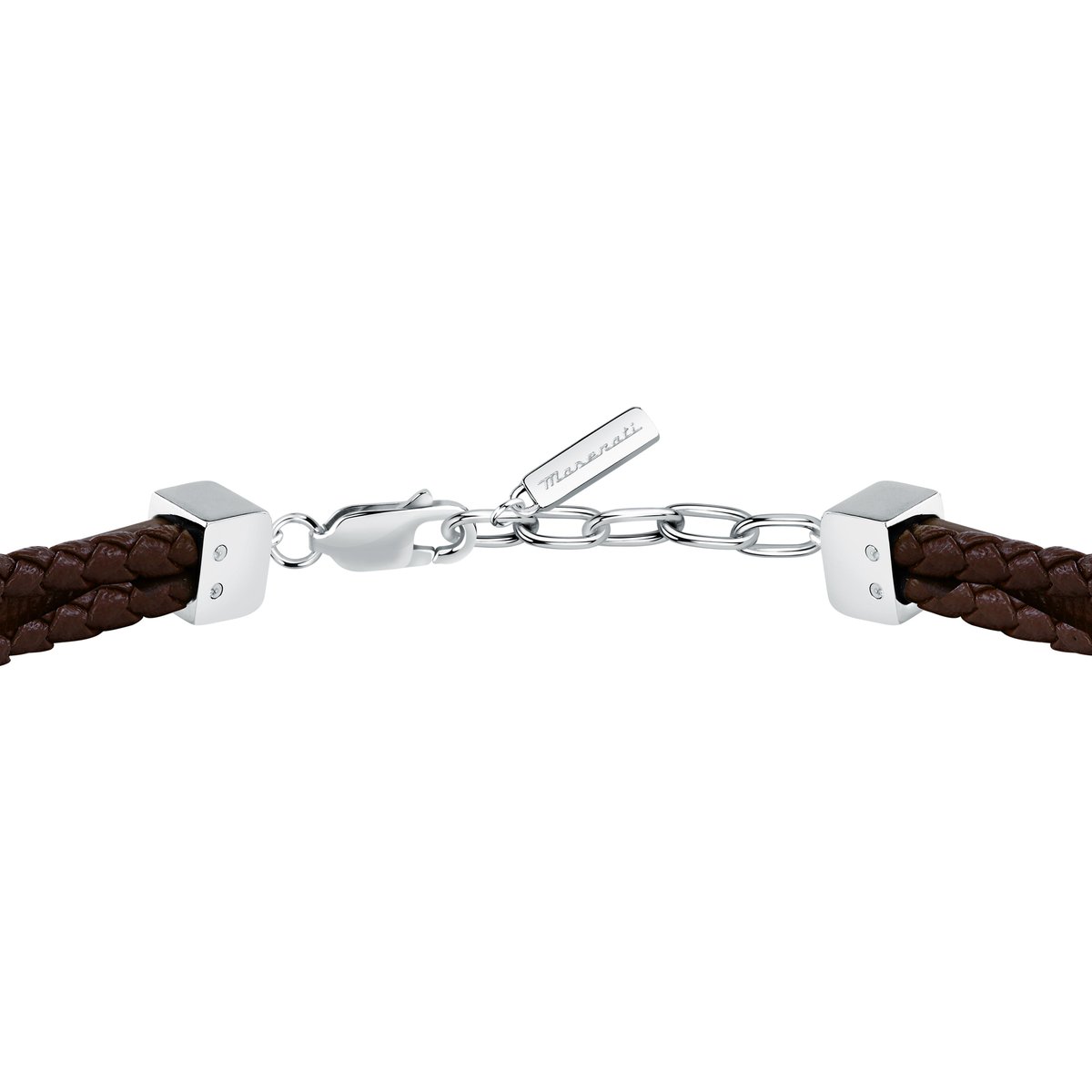 Bracelet RECYCLED LEATHER brown,rose gold,stainless steel, MASERATI