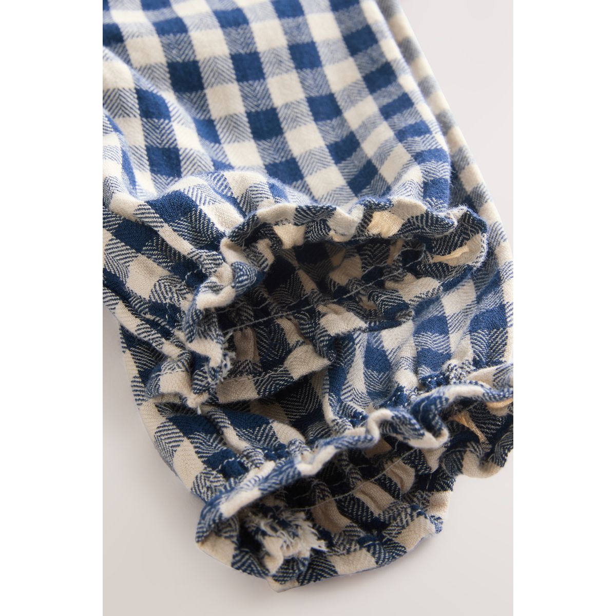 Robe bébé manches longues avec culotte coeur vichy bleu marine, NEXT
