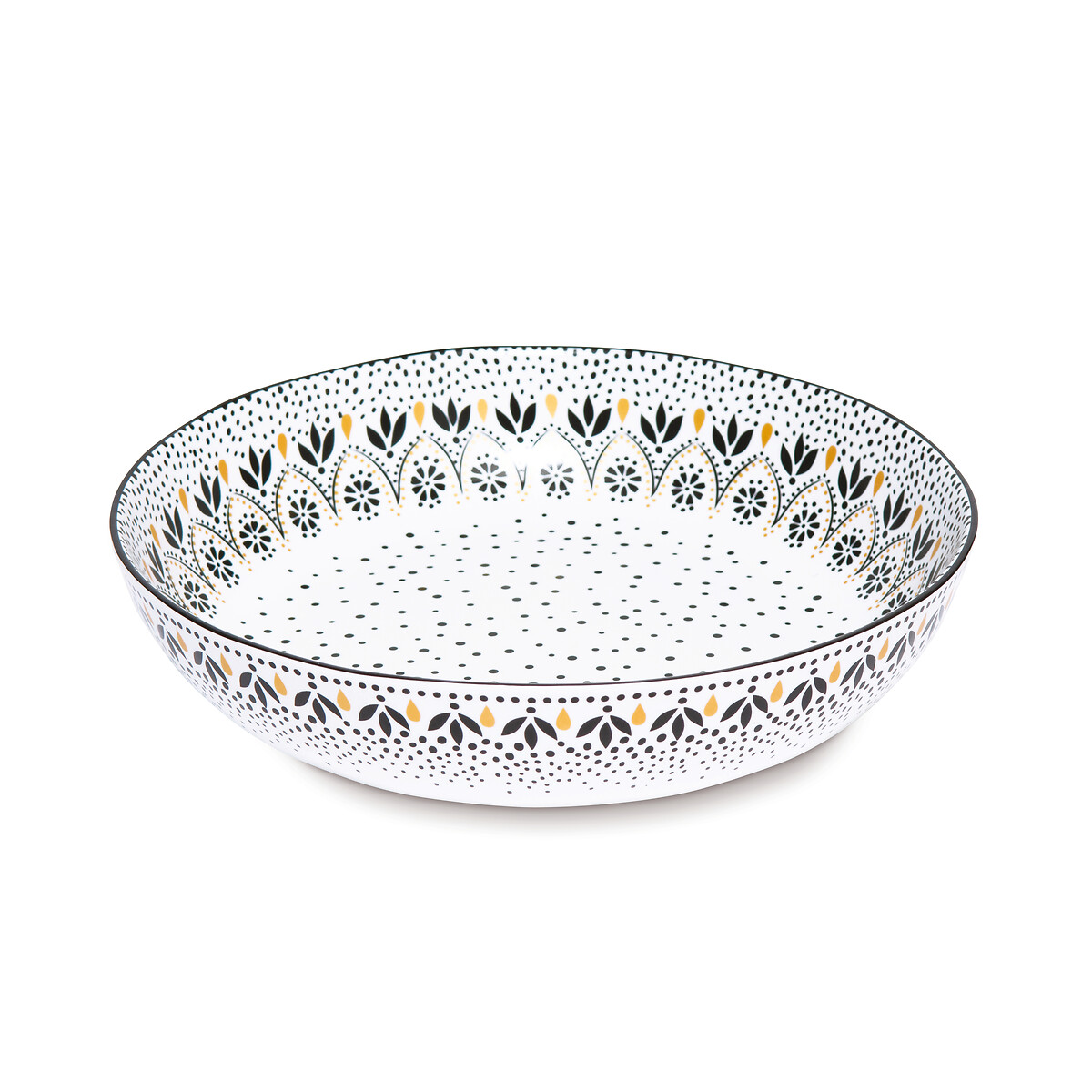Set of 4 Artisanne Noir Pasta Bowls white, SARA MILLER