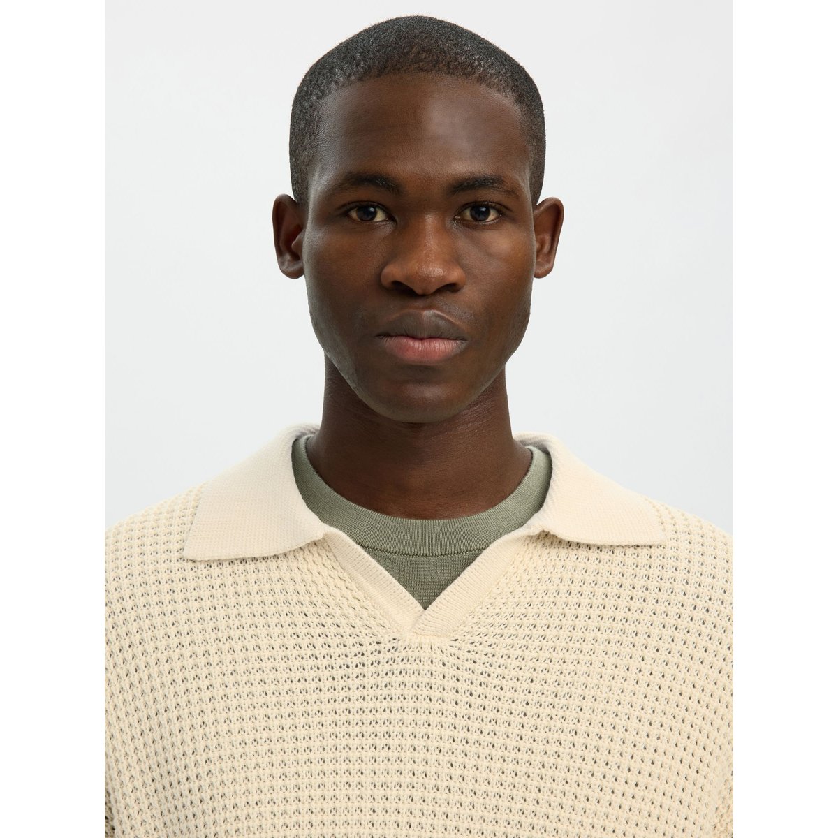 Polo blanc - angora, SELECTED