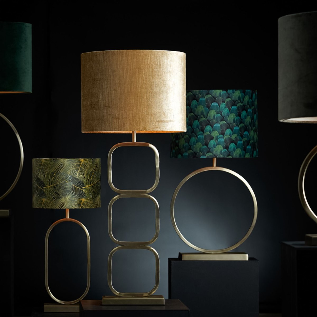 Abat-Jour Textiles GEMSTONE bronze, LIGHT & LIVING 