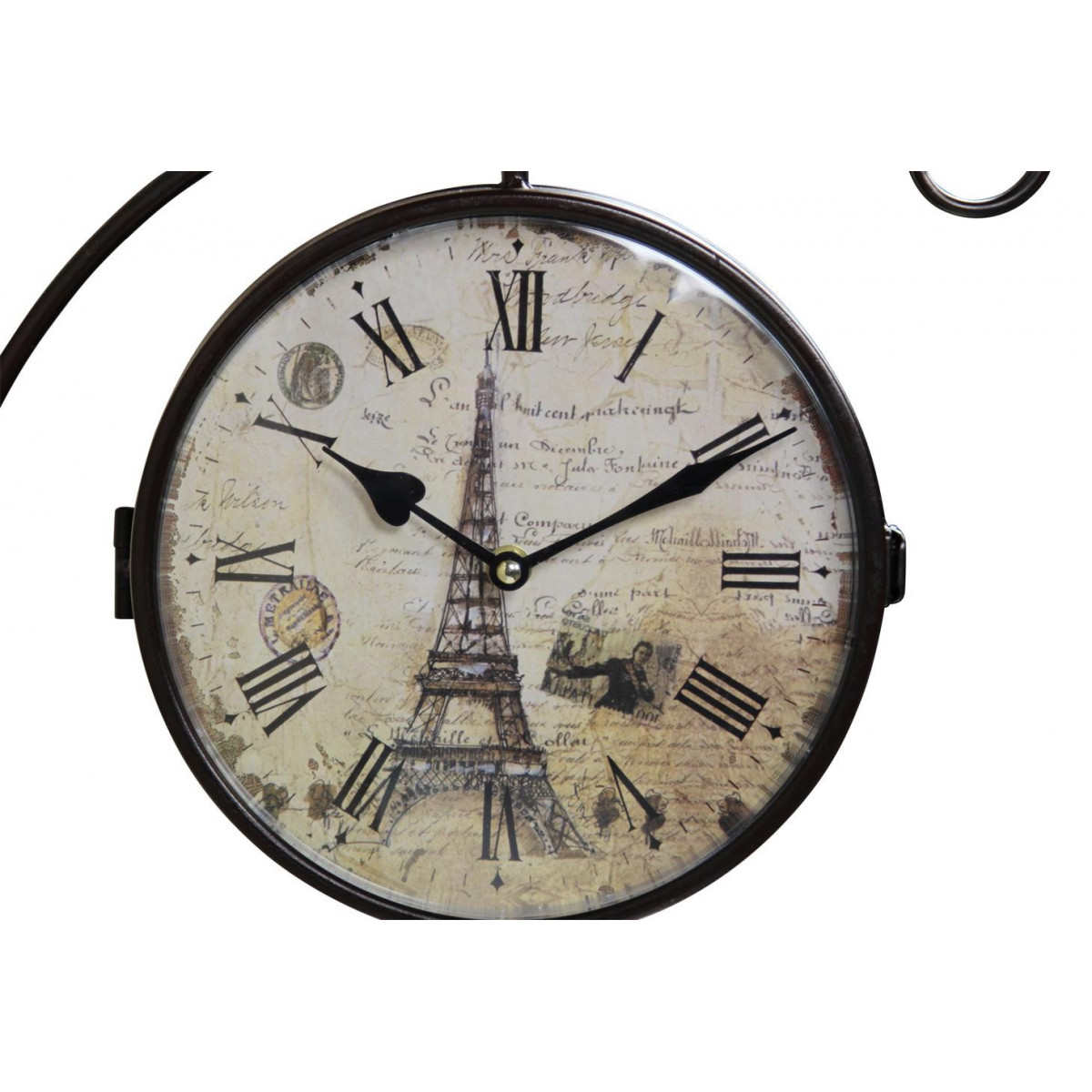 Horloge de gare ancienne double face paris blanc, DECORATION D’AUTREFOIS