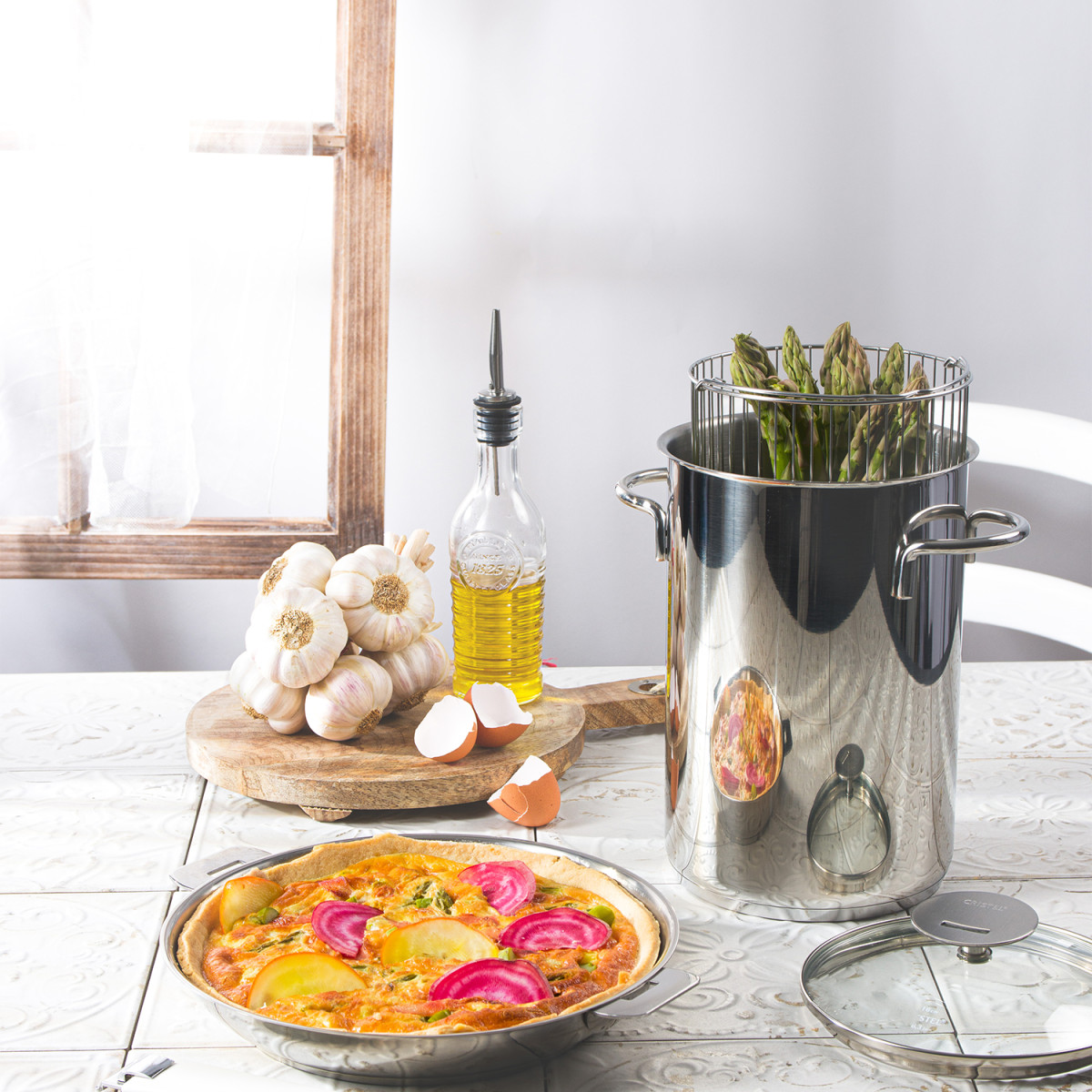 Cuit-asperges diamètre 16cm COMPLÉMENTS inox, CRISTEL
