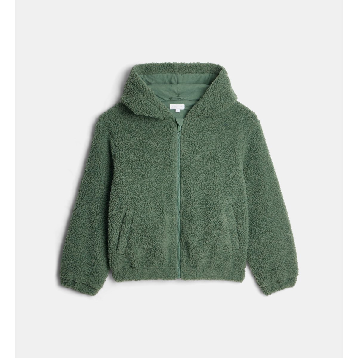 Veste tonio capuche effet sherpa vert, CADET ROUSSELLE