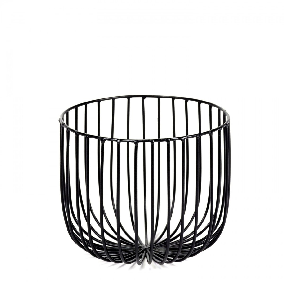 Corbeille CATU Noir Small Diam 18 x H 15 cm noir, SERAX