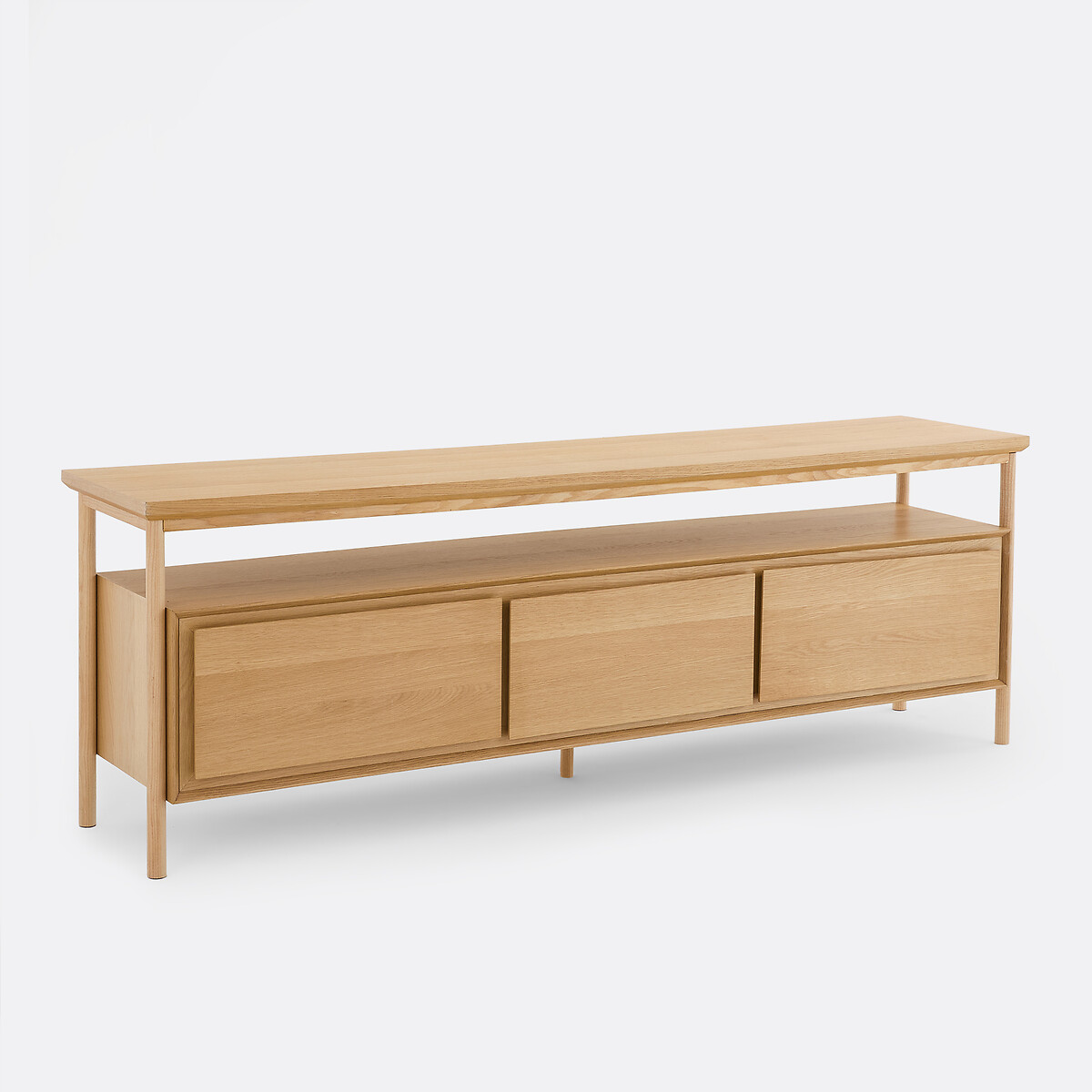 Meuble TV 3 tiroirs 180 cm, plaqué chêne, ELINA coloris chêne, LA REDOUTE INTERIEURS