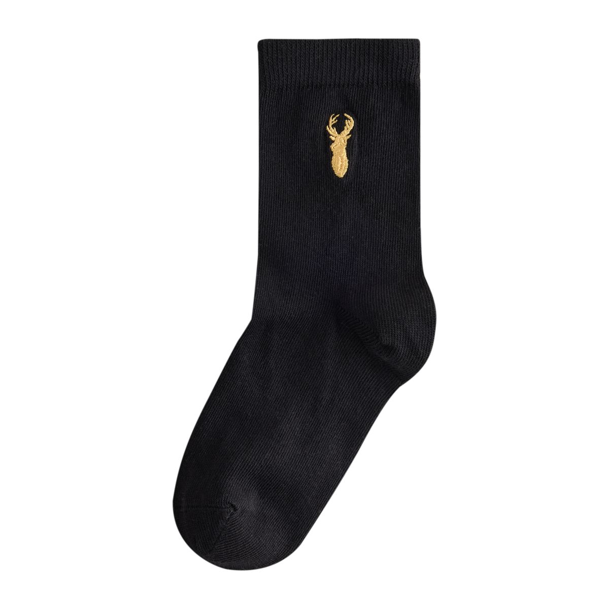 Chaussettes brodées en coton, 7 paires cerf noir, NEXT