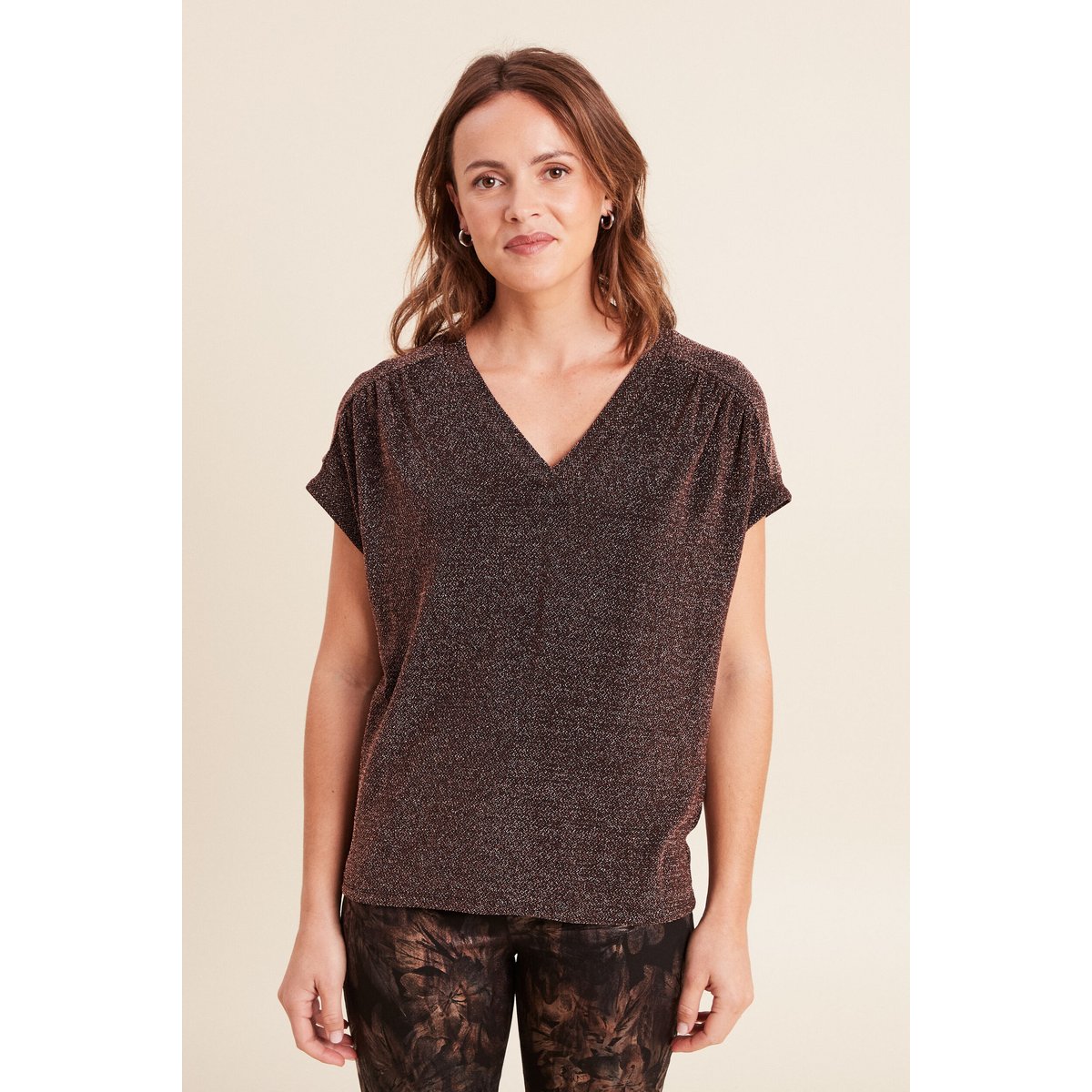 T-shirt manches courtes couleur cuivre, BREAL
