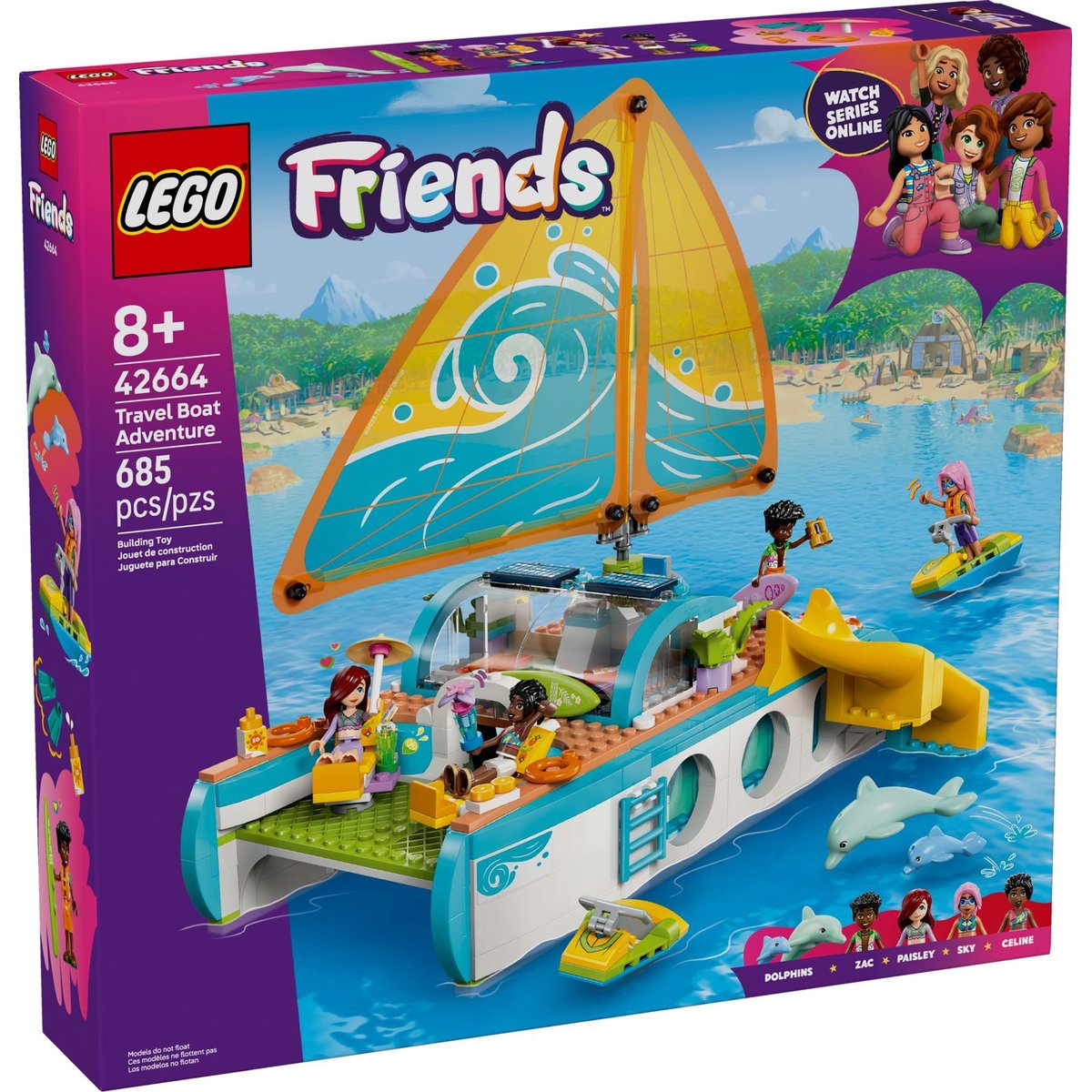 LEGO Friends - L'aventure en bateau 42664 pour enfants de 8 ans et plus couleur unique, LEGO