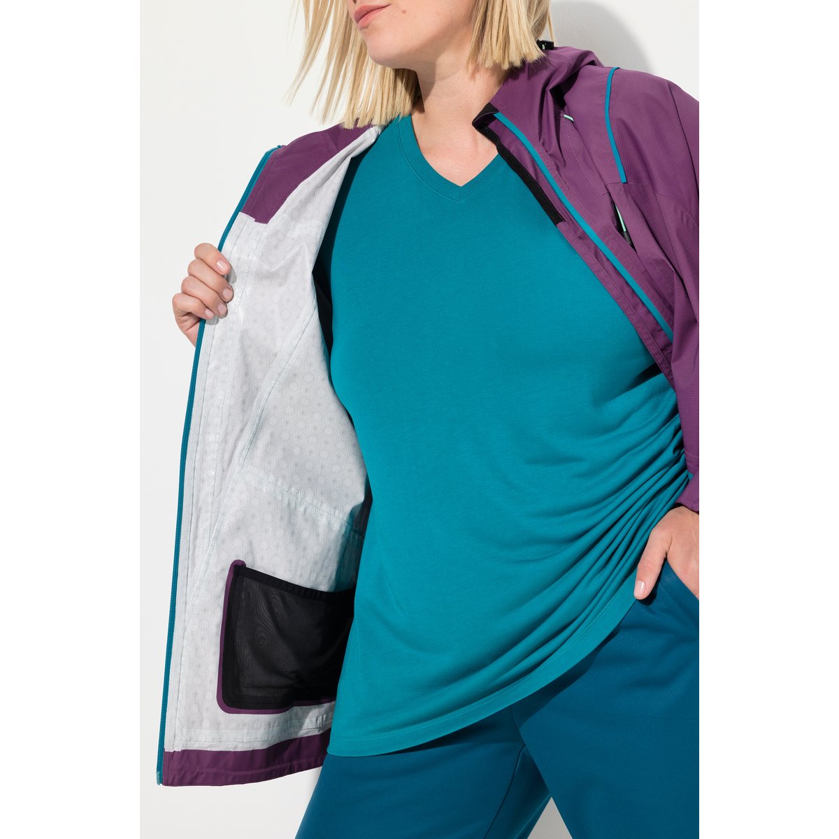 Veste technique imperméable aubergine, ULLA POPKEN