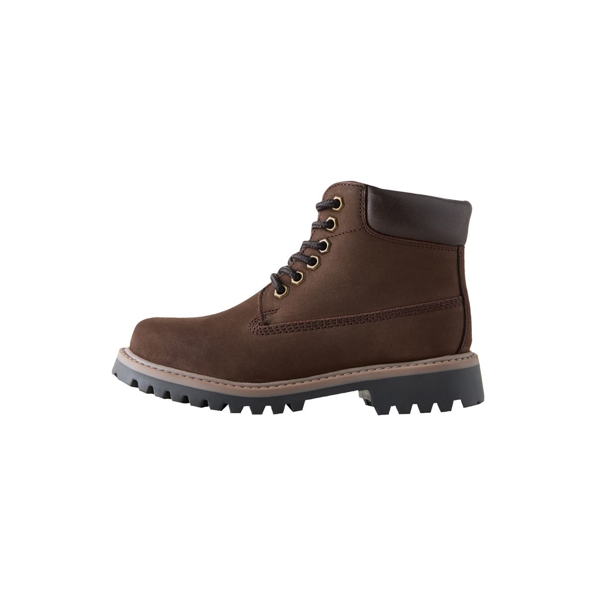 Bottes de travail à lacets en cuir marron chocolat, NEXT