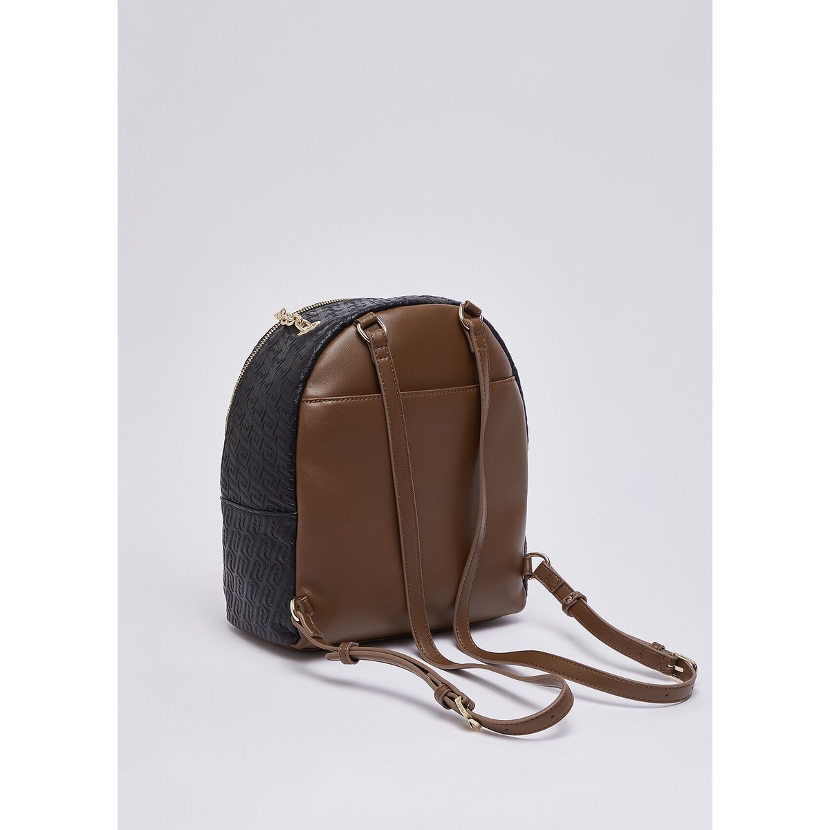 Sac à dos avec logo monogramme noir, LIU JO