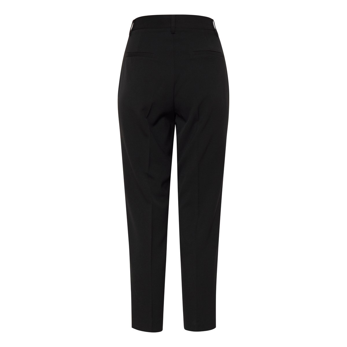 Pantalon jambe fuselée, taille mi-haute noir, ICHI