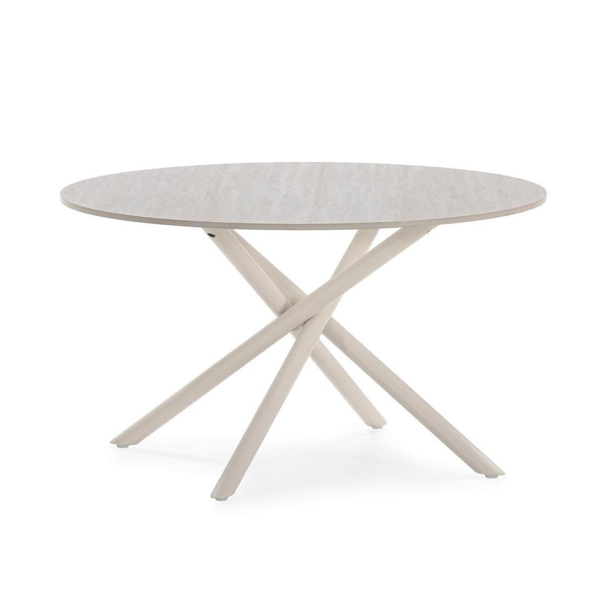 Table basse ronde avec pieds en métal - YSIA beige, CALICOSY